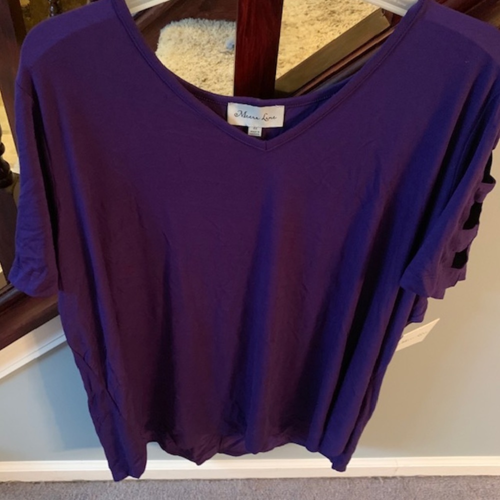 Meera Lane Purple Plus Size Top